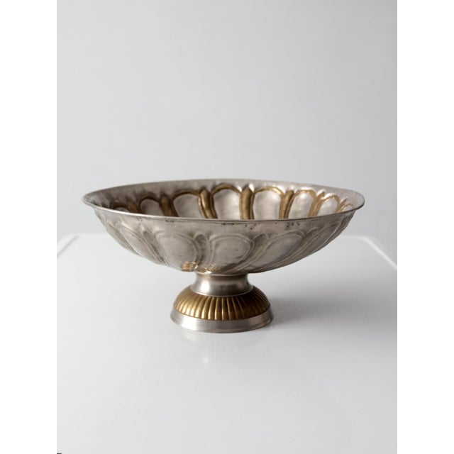Mid Century Hollywood Regency Pedestal Bowl For Sale - Image 6 of 9