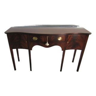 Madison Square Solid Mahogany Hepplewhite Style Sideboard For Sale