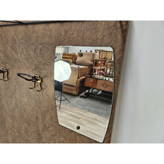 Mid-Century Modern Wall Coat Rack in Skai with Mirror, 1960 For Sale - Image 9 of 14