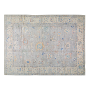 Contemporary Oushak Hand Knotted Wool Rug,10'2"X13'7"