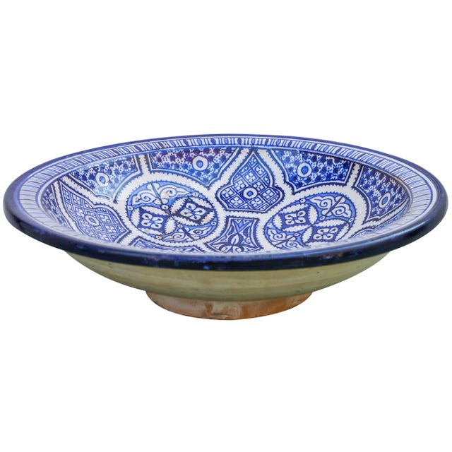 Early 20th Century Ceramic Bowl W/ Arabesque Pattern For Sale - Image 5 of 12