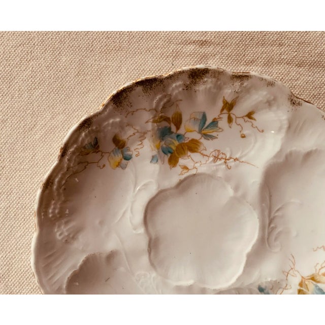 Early 19th Century French Porcelain Oyster Plate - Rococo Inspired For Sale - Image 9 of 11