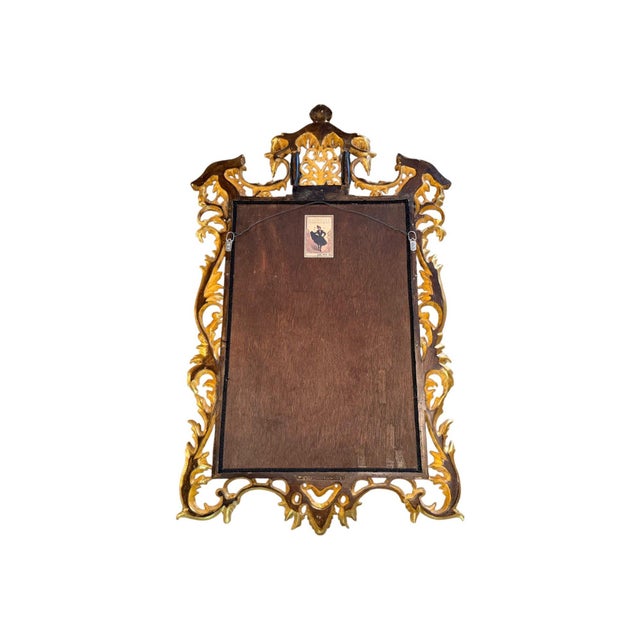 Early 20th Century Antique Ornately Carved Giltwood Beveled Wall Mirror | Baroque Rococo Revival | 49" H For Sale - Image 5 of 11