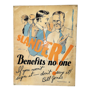 Original 1927 Large Bill Jones Motivational Poster
