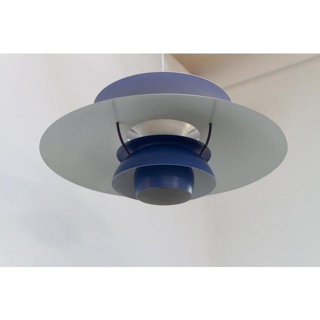 Vintage Danish Blue Ceiling Pendant PH5 by Poul Henningsen for Louis Poulsen, 1960s For Sale - Image 9 of 18