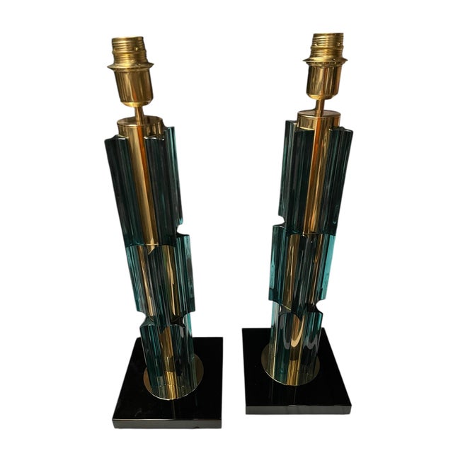 Murano Lamps by Gino Cenedese, 1980, Set of 2 For Sale - Image 4 of 9