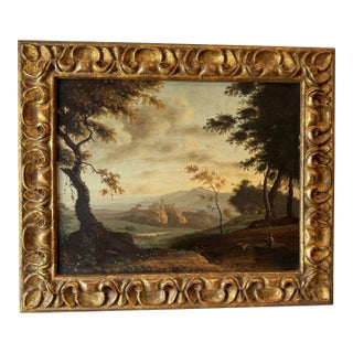 Vintage Castle Lanscape Oil Painting, Robert Peterson (1940-) For Sale