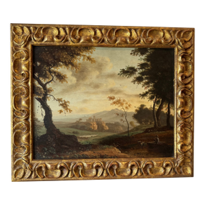 Vintage Castle Lanscape Oil Painting, Robert Peterson (1940-)