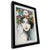 Plastic Hand-Painted Portrait Flower Fairy with Black Frame For Sale - Image 7 of 9