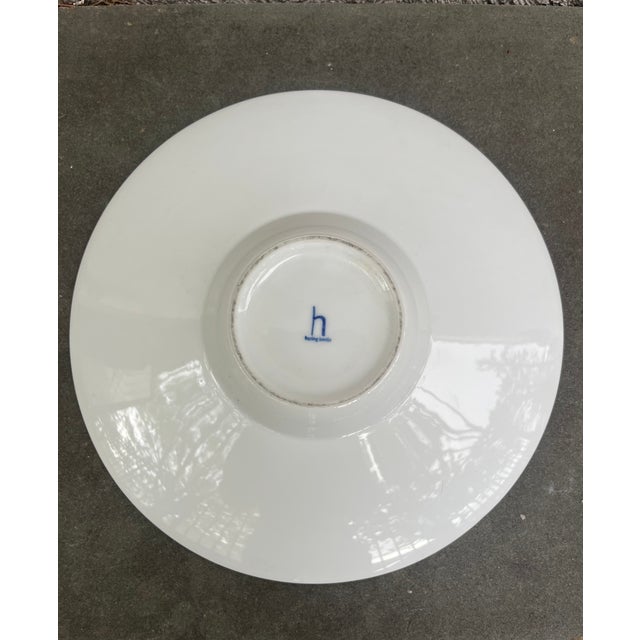 Impressionist Hering Berlin Porcelain Ocean Wide Rim Bowl W/ Hand Painted Sturgeon Motif For Sale - Image 3 of 5