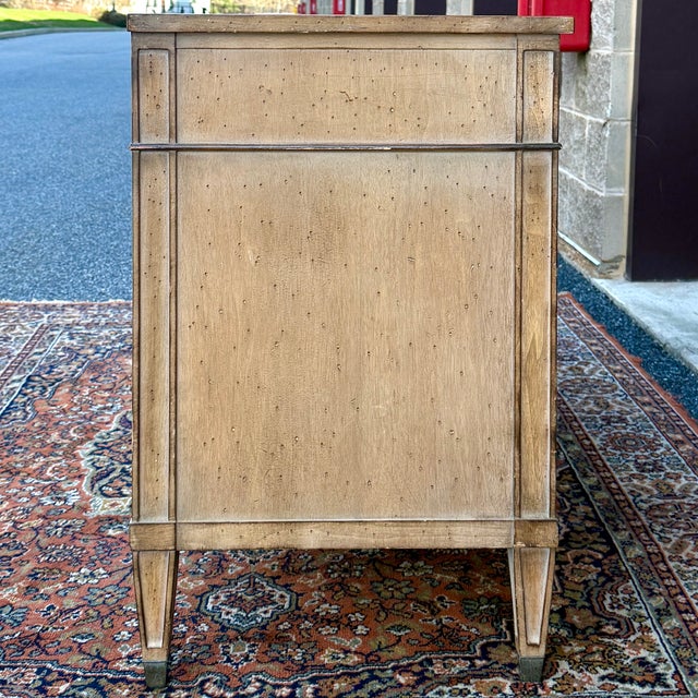 Vintage Cerused Blonde Louis XVI 4 Door Credenza For Sale - Image 13 of 18