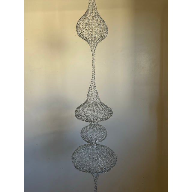2020s Handmade Steel Wire Sculpture Inspired by the Hand Woven Technique of Ruth Asawa #13 For Sale - Image 5 of 6