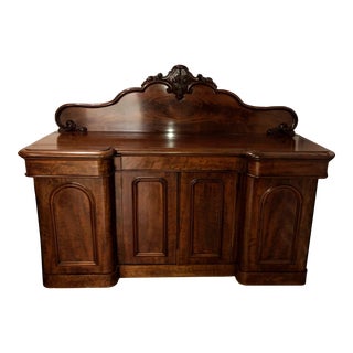 Mid 19th Century Antique Victorian Mahogany Sideboard Buffet For Sale