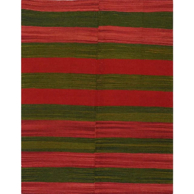 Handwoven Scandinavian Style Persian Kilim Area Rug 3’5″ X 4’3″ For Sale