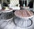 Transitional Reclaimed Wood & Distressed Wrought Iron Coffee & Side Tables Trio For Sale - Image 12 of 13