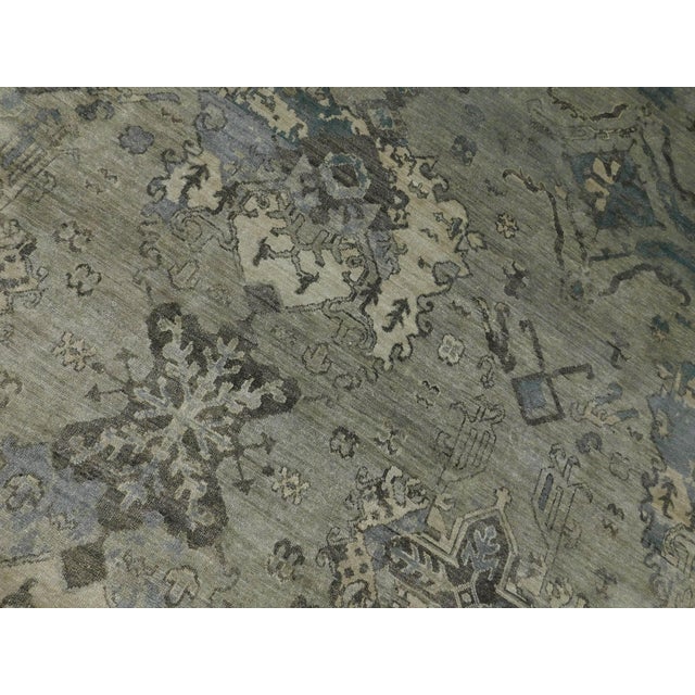 2010s Bamboo Silk Oushak Rug - 8’10” x 11’8” For Sale - Image 5 of 10