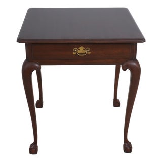 Ball & Claw Feet Custom Mahogany Lamp Table For Sale