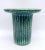 Green Mid Century Modern Ribbed Green-Blue Vase For Sale - Image 8 of 12