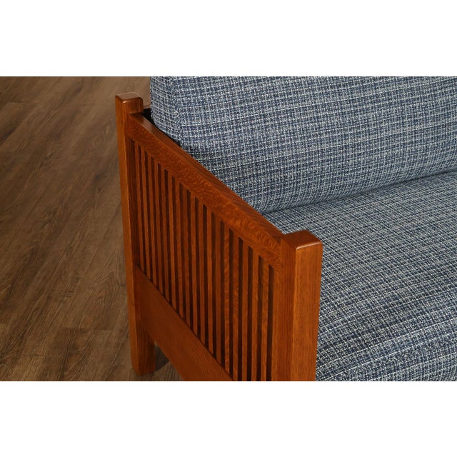 Stickley Mission Collection Oak Spindle Sofa For Sale - Image 12 of 18