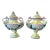 Early 19th Century Large Italian Yellow and Green Majolica Urns Tureens With Exotic Dragon Handles- a Pair For Sale