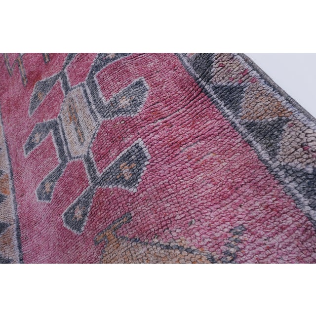 1960s Vintage Faded Turkish Herki Runner Rug 2'11'' X 10'8'' For Sale - Image 9 of 13