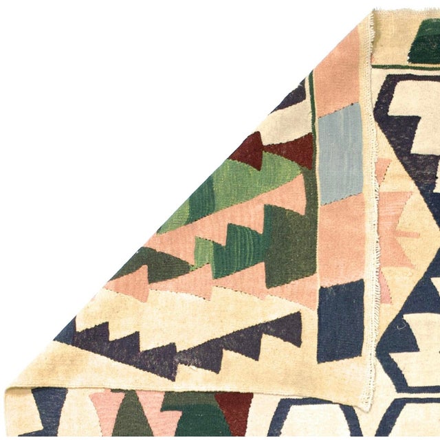 Figurative Antique Caucasian Kilim Rug 6’4” X 8’3” For Sale - Image 3 of 9