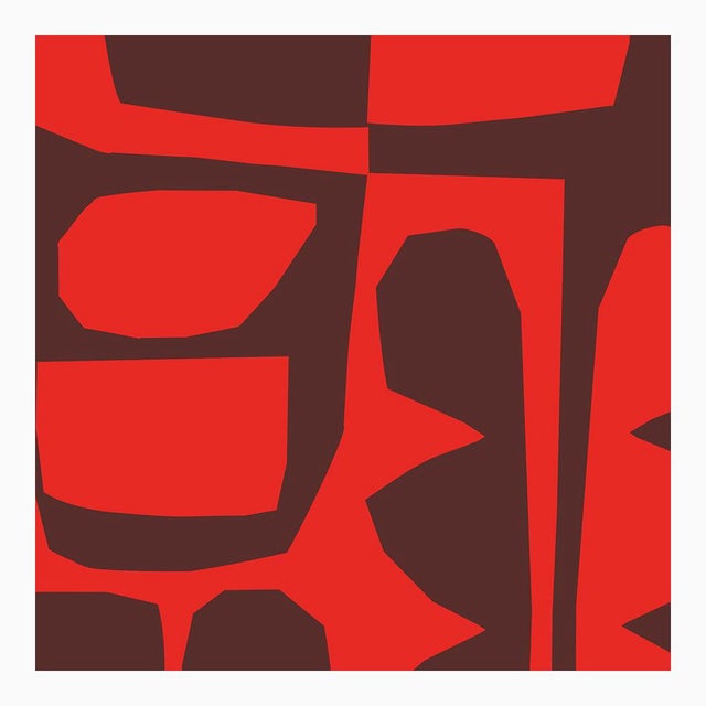 Red on Deep Red Fine Art Print 20" X 25" by Liz Roache For Sale - Image 4 of 7