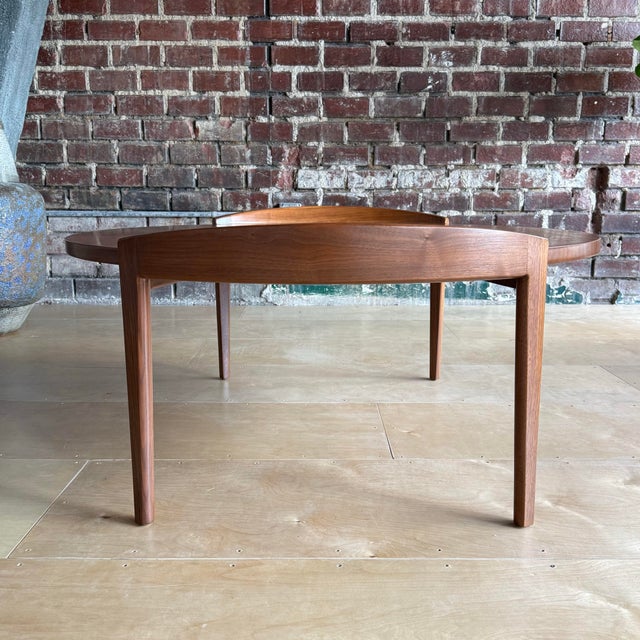 Jens Risom Mid-Century Modern Jens Risom Restored Walnut Coffee Table For Sale - Image 4 of 11
