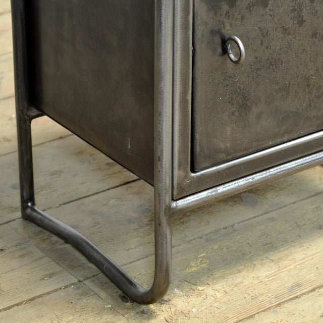 Black Iron Bedside Tables, 1950s, Set of 2 For Sale - Image 8 of 11