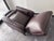 Wood Room & Board Art Deco Style Leather Recliner Club Chair For Sale - Image 7 of 10
