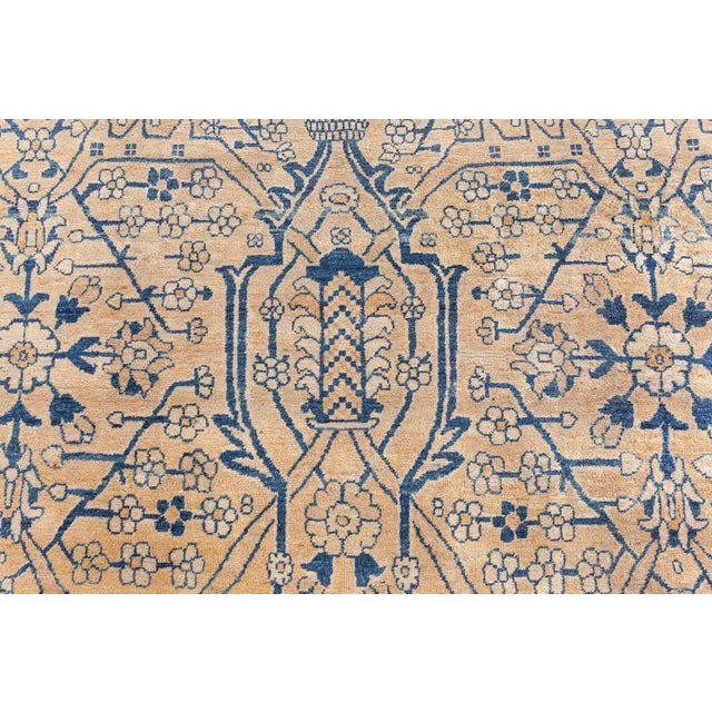 Fine Antique Kirman Botanic Handmade Wool Rug For Sale - Image 9 of 9