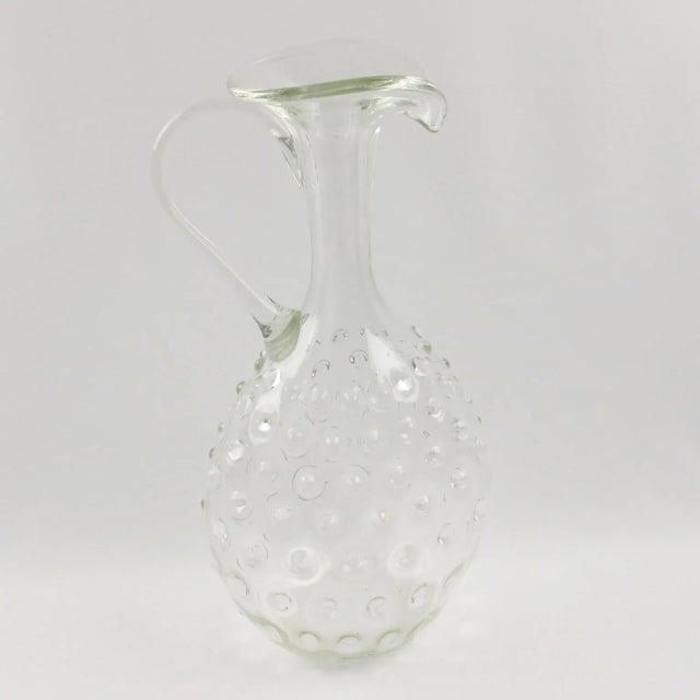 Empoli, Italy Hand Blown Art Glass Pitcher Decanter, 1950s Chairish