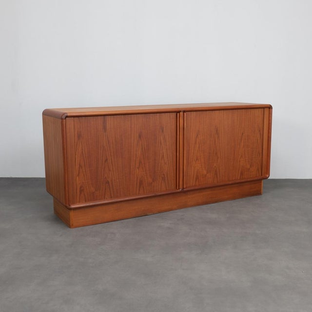 Danish Modern Teak Sideboard with Tambour Doors by Kibaek Møbelfabrik, 1970s For Sale - Image 11 of 11