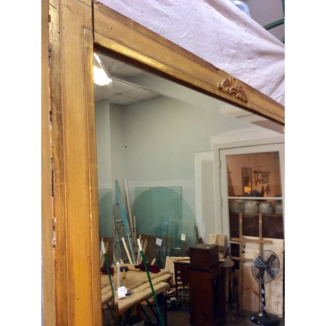 Early 1900s French Art Deco Gold Gilt Hall Mirror Jardinere For Sale - Image 6 of 12