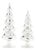 Snowy Glass Pine Tree (Set of 2) For Sale