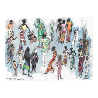 Ivy Attwell Kenya and Tanzania African Watercolors For Sale