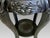 Antique Japanese Iris Pedestal / Plant Stand, Ebonised Carved Black Wood Side Table For Sale - Image 9 of 16