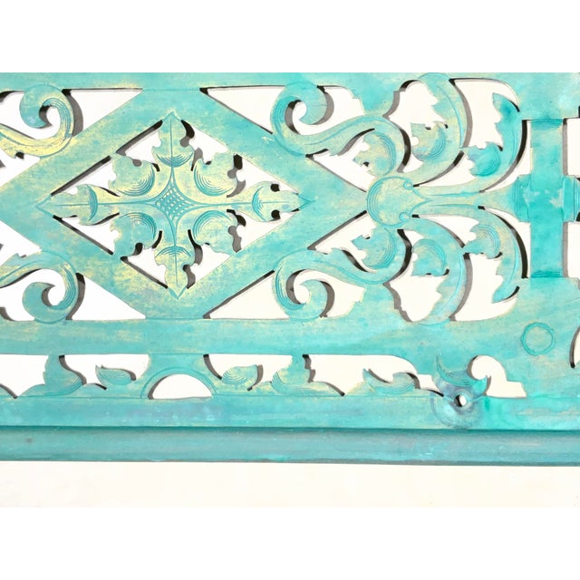 Pair of Antique Solid Brass Openwork Wall Hangings / Architectural Grilles For Sale - Image 15 of 17