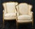 Late 19th Century New Scalamandre Silk Upholstery Louis XV-Style Carved Gilt Wingback Armchair For Sale - Image 9 of 11
