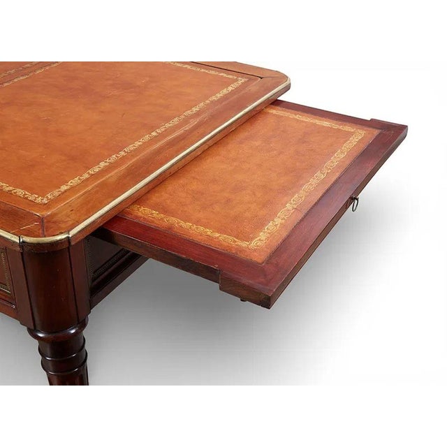 19th C. French Louis XVI Mahogany Bureau Plat For Sale In Dallas - Image 6 of 12