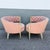 Vintage French-Style Tufted Pink Barrel Accent Chairs - A Pair For Sale - Image 4 of 11