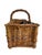 French Country Vintage French Wicker Gathering Basket With Twisted Handle Rustic For Sale - Image 3 of 10