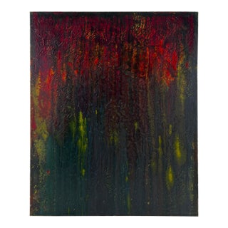 Fire in the Forest at Night by Dave Francis Original Acrylic on Canvas For Sale