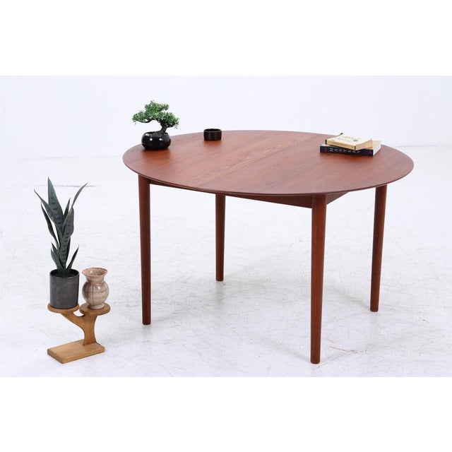 Danish Round Teak Dining Table by Peter Hvidt & Orla Mølgaard-Nielsen, 1960s For Sale - Image 10 of 12
