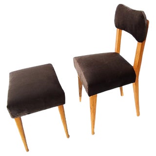 Set of Chair and Stool, 1960s For Sale