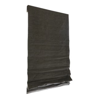 Contemporary Custom Made Cream & White Roman Shades With Blackout Lining For Sale