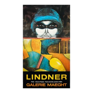 Richard Lindner at Galerie Maeght, Paris, Fiac 1980 Offset Lithograph Art Exhibit Poster