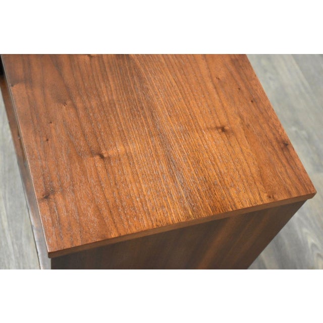 1960s Walnut Mid Century Nightstand For Sale In Boston - Image 6 of 7