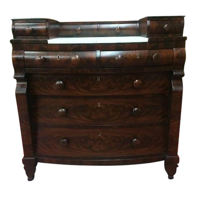 Antique Dresser, Mahogany Marble Dresser, Empire Period Furniture For Sale