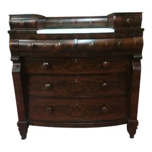 Antique Dresser, Mahogany Marble Dresser, Empire Period Furniture